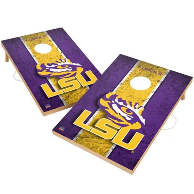 LSU Tigers 2' x 3' Solid Wood Cornhole Board Set