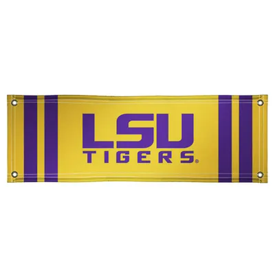 LSU Tigers 2' x 6' Stripes Vinyl Banner