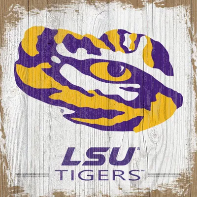LSU Tigers 6'' x 6'' Team Logo Block