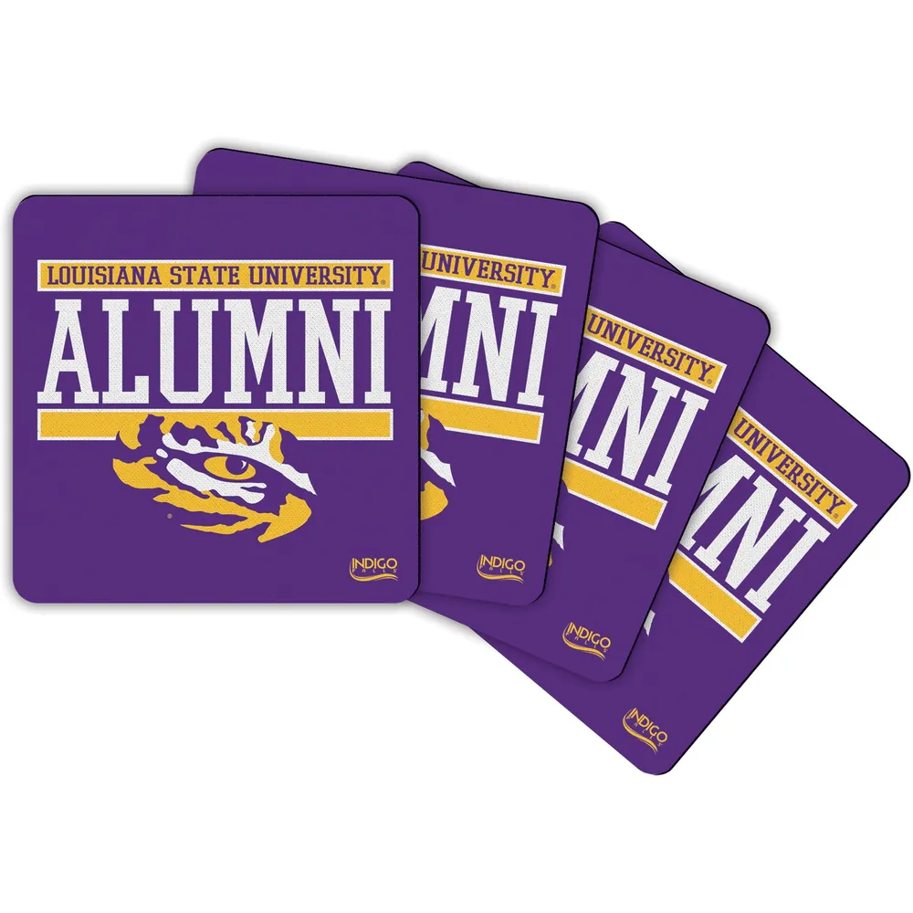 Ensemble de 4 sous-verres en néoprène Tigers Alumni de LSU