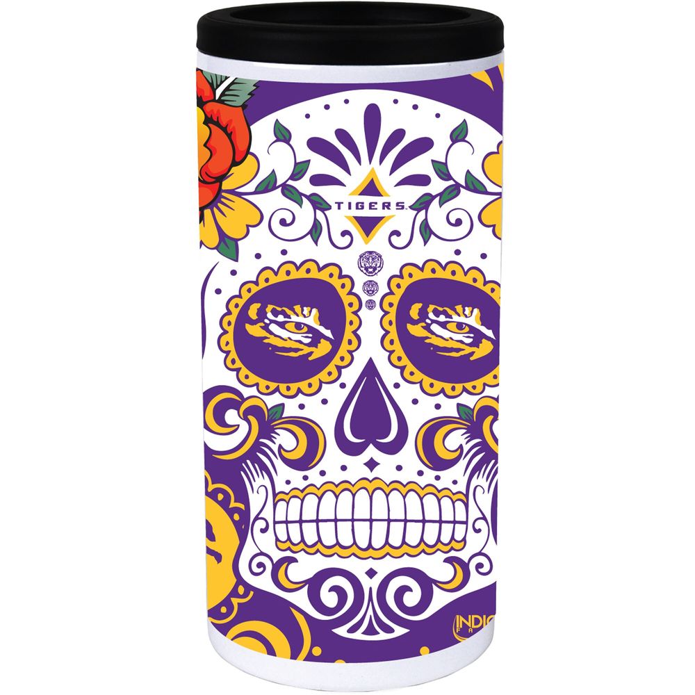 LSU Tigers Dia Stainless Steel 12oz. Slim Can Cooler