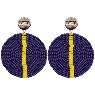 LSU Tigers Greta Beaded Disc Earrings