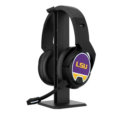 LSU Tigers Logo Wireless Bluetooth Gaming Headphones & Stand