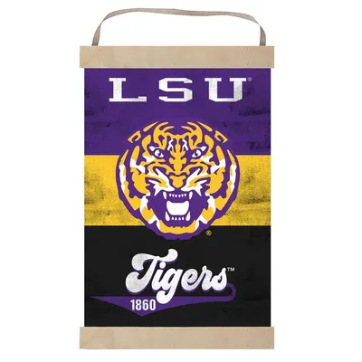 LSU Tigers Retro Logo Banner Sign