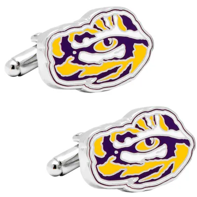 LSU Tigers Silver-Plated Logo Cufflinks