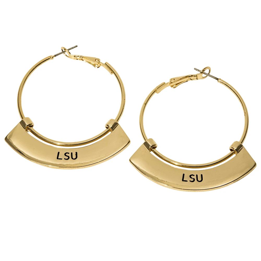 Boucles d'oreilles créoles dorées LSU Tigers Weller