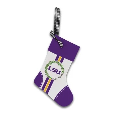 LSU Tigers Wood Stocking Ornament