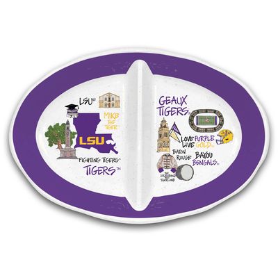 Magnolia Lane LSU Tigers Two-Section Melamine Platter