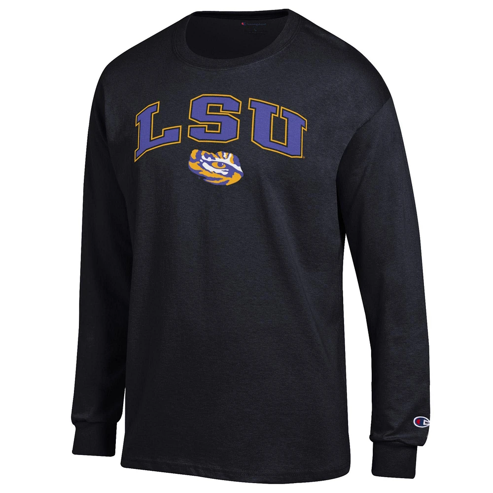 Men's Champion LSU Tigers Arch Over Logo Long Sleeve T-Shirt