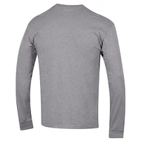 Men's Champion  Heather Gray LSU Tigers Arch Over Logo Long Sleeve T-Shirt