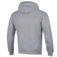 Men's Champion  Heather Gray LSU Tigers Arch Over Logo Pullover Hoodie