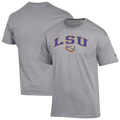 T-shirt gris chiné Champion LSU Tigers Arch Over Logo pour homme