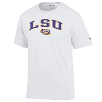 Men's Champion  White LSU Tigers Arch Over Logo T-Shirt