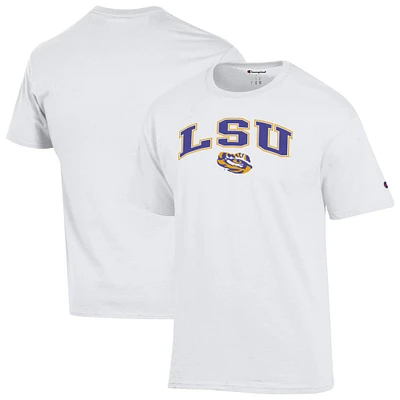 Men's Champion  White LSU Tigers Arch Over Logo T-Shirt