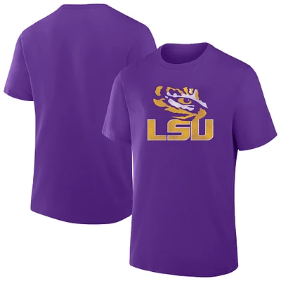 Men's Fanatics  Purple LSU Tigers Big & Tall Distressed Vintage Logo T-Shirt
