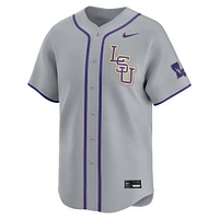 Men's Nike  Gray LSU Tigers Limited Road Wordmark Jersey