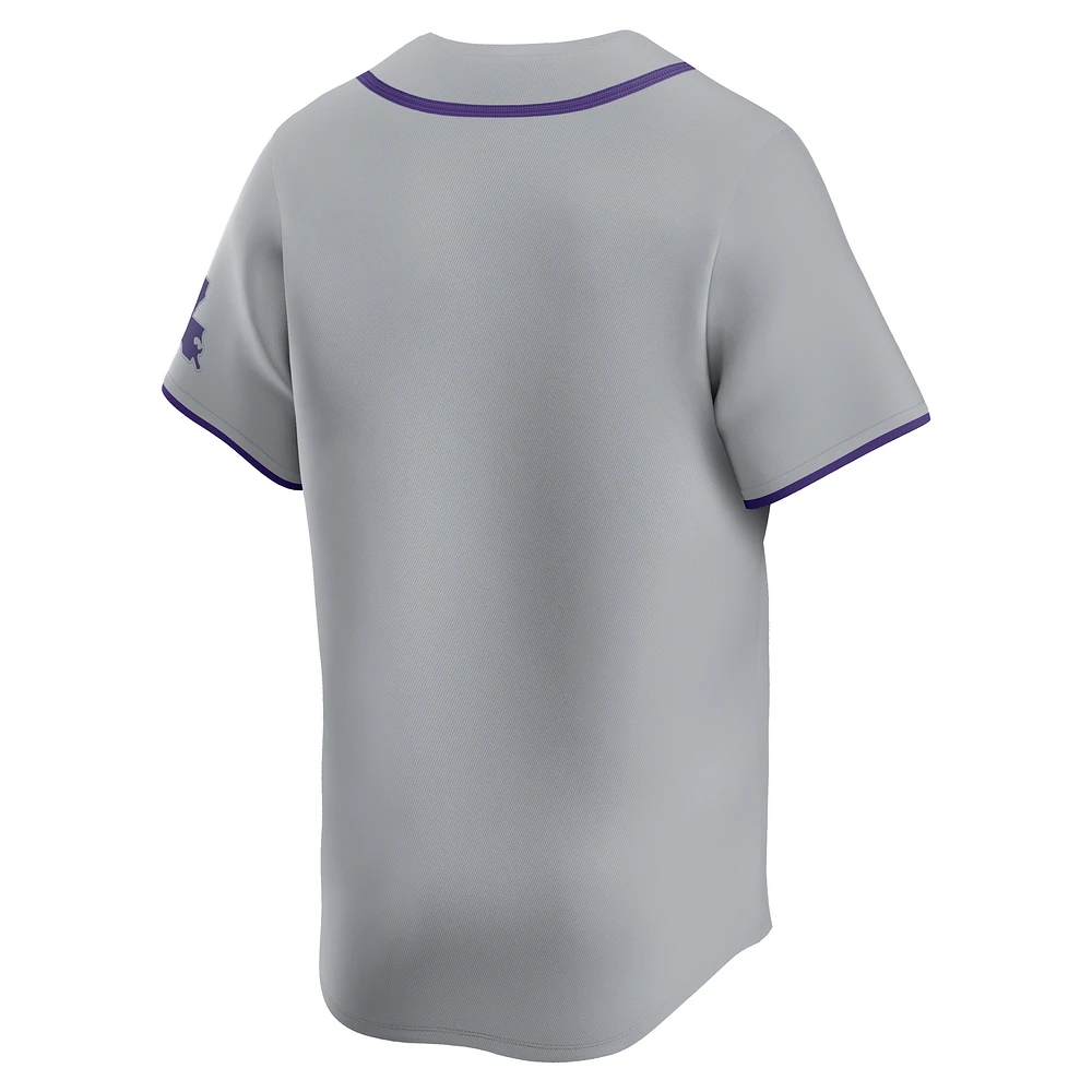 Men's Nike  Gray LSU Tigers Limited Road Wordmark Jersey