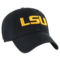 Casquette ajustable noire LSU Tigers Clean Up '47 pour homme