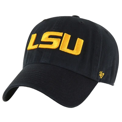 Casquette ajustable noire LSU Tigers Clean Up '47 pour homme