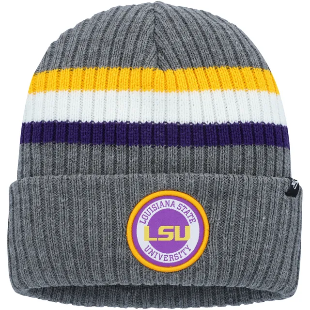 Men's Top of the World Gray LSU Tigers Alp Cuffed Knit Hat