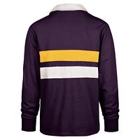 Men's '47 Purple LSU Tigers Clubhouse Knox Thames Long Sleeve Rugby Polo