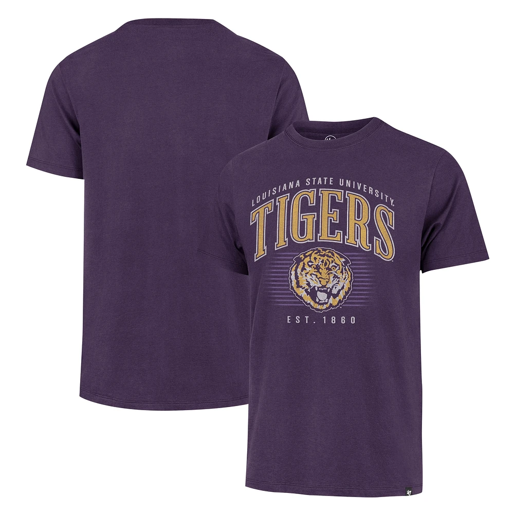 Men's '47 Purple LSU Tigers Double Header Franklin T-Shirt