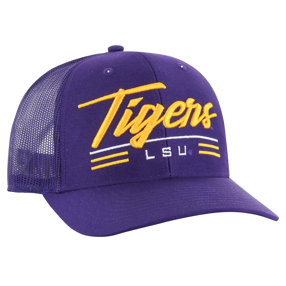 Casquette ajustable '47 Purple LSU Tigers Garner Trucker pour hommes