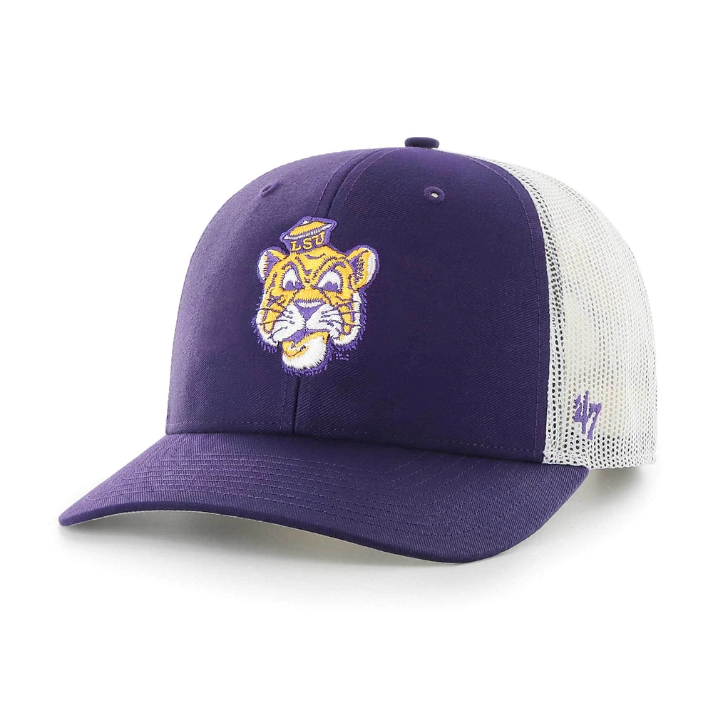 Casquette réglable de camionneur violet LSU Tigers '47 pour hommes