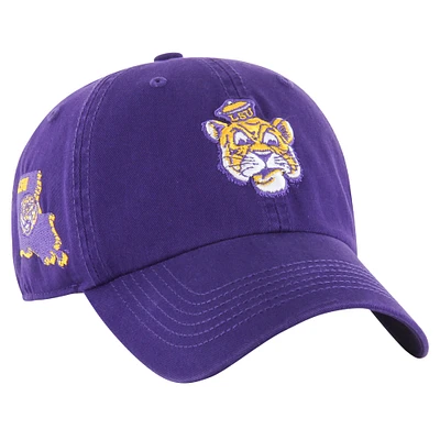 Men's '47 Purple LSU Tigers Vintage Sure Shot Franchise Fitted Hat