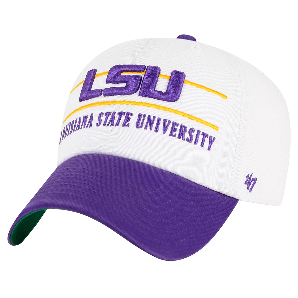 Casquette ajustable LSU Tigers Gridiron Clean Up blanche '47 pour homme