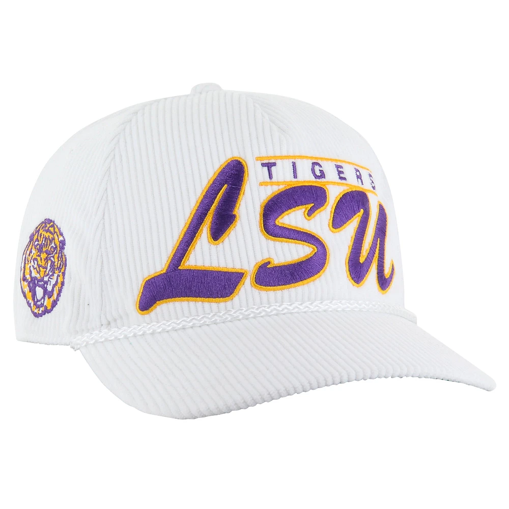 Casquette ajustable LSU Tigers Gridiron Double Header Hitch blanche pour homme '47