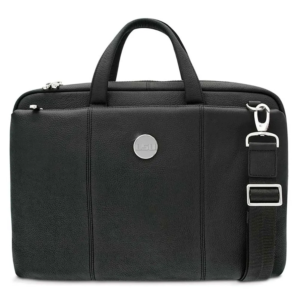 Green Leather spacious business briefcase