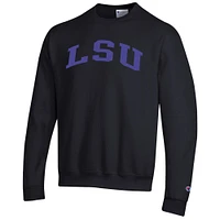 Men's Champion  Black LSU Tigers Basic Arch Fleece Pullover Sweatshirt