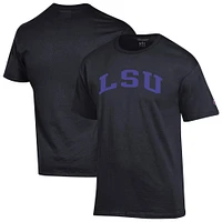 Men's Champion  Black LSU Tigers Basic Arch T-Shirt