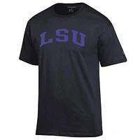 Men's Champion  Black LSU Tigers Basic Arch T-Shirt