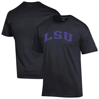 Men's Champion  Black LSU Tigers Basic Arch T-Shirt