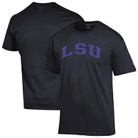 Men's Champion  Black LSU Tigers Basic Arch T-Shirt