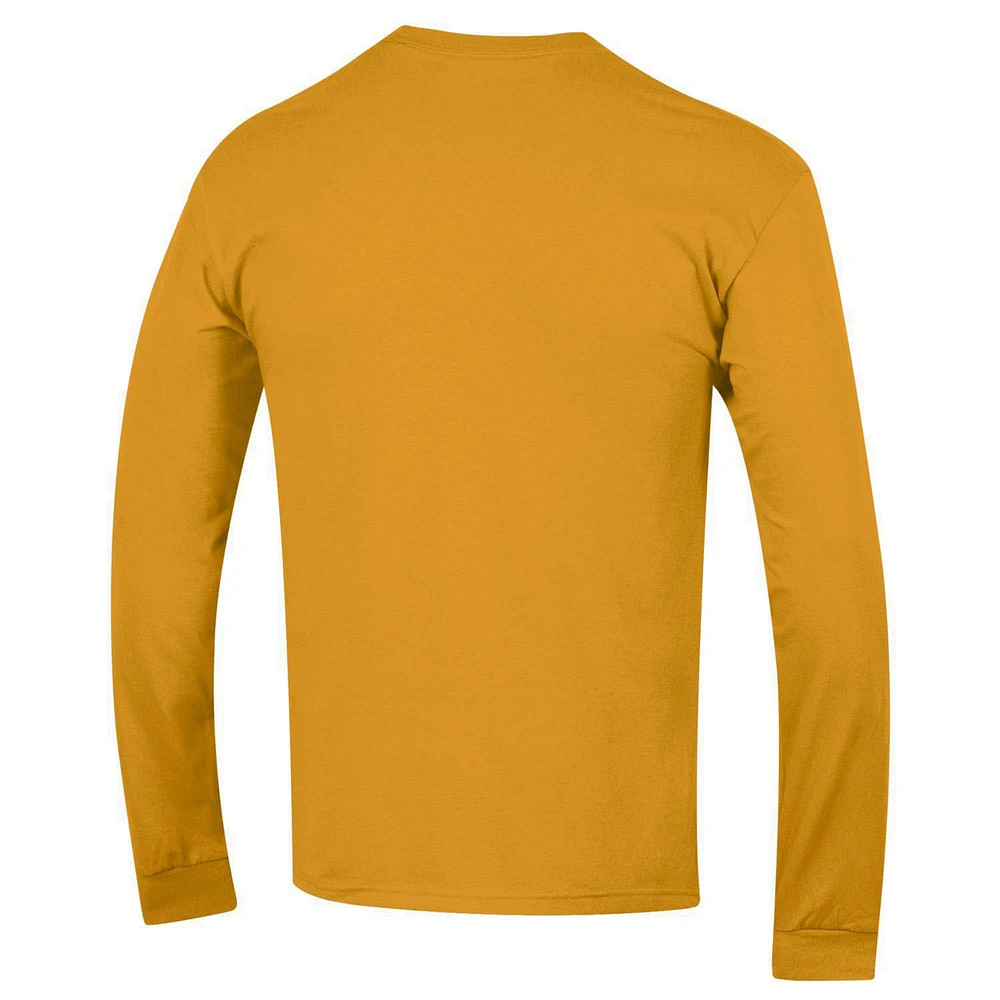 Men's Champion  Gold LSU Tigers Basic Arch Long Sleeve T-Shirt