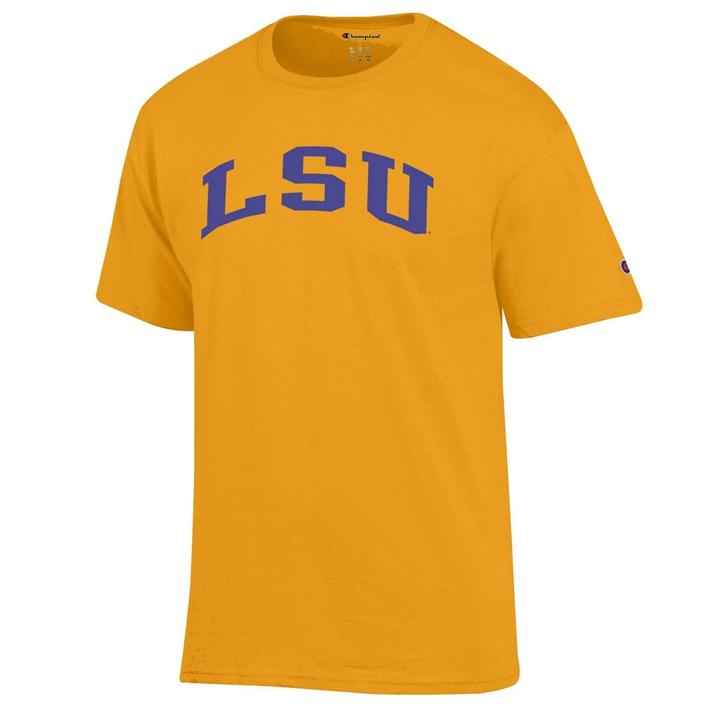 T-shirt basique Arch Champion Gold des LSU Tigers pour homme