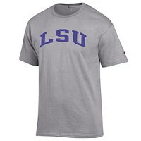 Men's Champion  Heather Gray LSU Tigers Basic Arch T-Shirt
