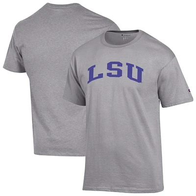 T-shirt basique Arch gris chiné Champion pour homme des LSU Tigers