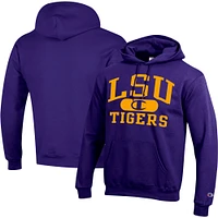 Men's Champion Purple LSU Tigers Arch Pill Pullover Hoodie