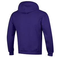 Men's Champion  Purple LSU Tigers Basic Arch Fleece Pullover Hoodie