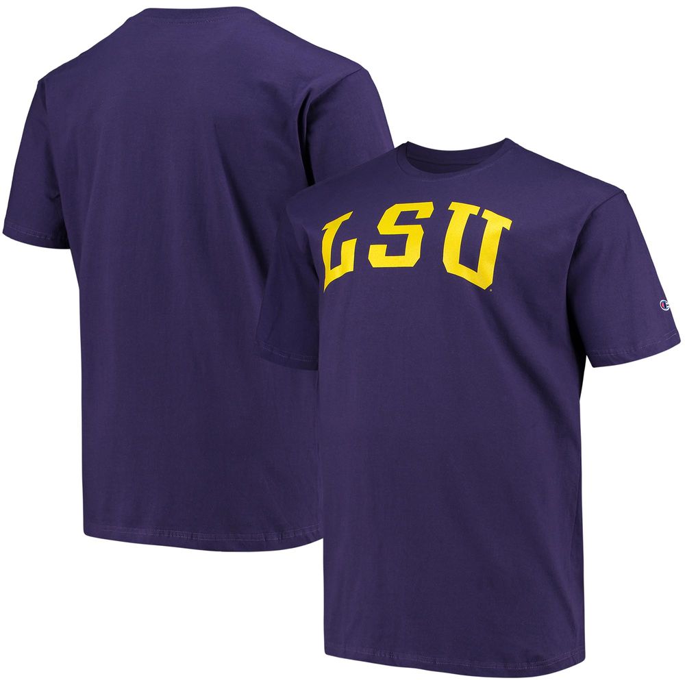 Men's Champion Purple LSU Tigers Big & Tall Arch Team Logo T-Shirt