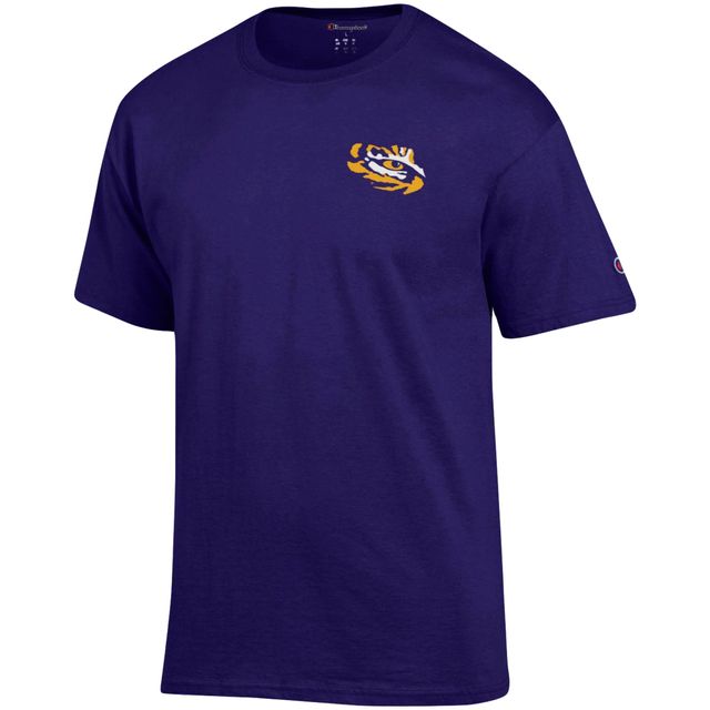 T-shirt Champion Purple LSU Tigers Stack 2-Hit pour homme