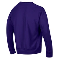 Men's Champion Purple LSU Tigers Vault Late Night Reverse Weave Pullover Sweatshirt