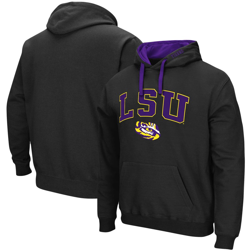 Men's Colosseum LSU Tigers Big & Tall Arch Logo 2.0 Pullover Hoodie