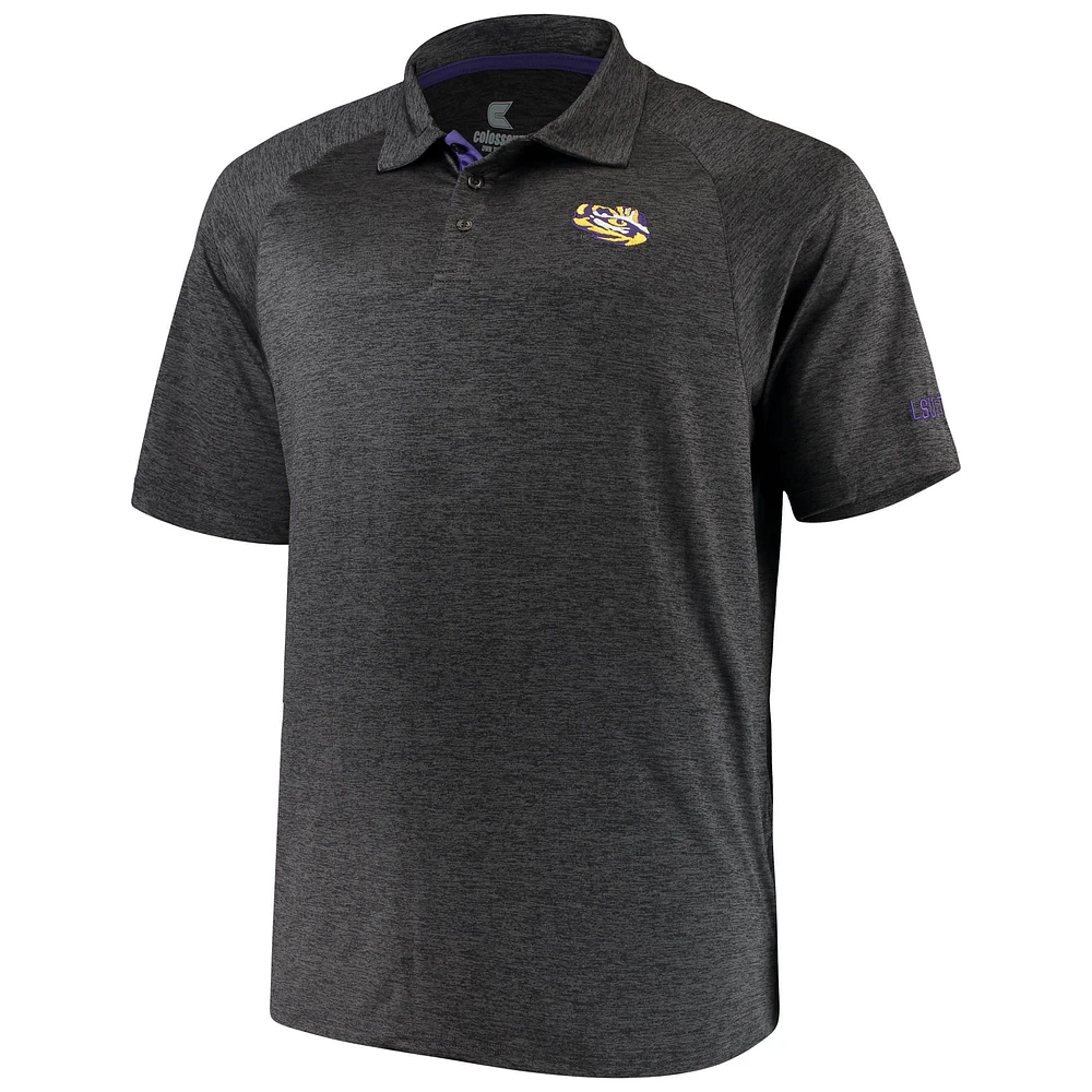 Colosseum Black LSU Tigers Big & Tall Down Swing Polo pour homme