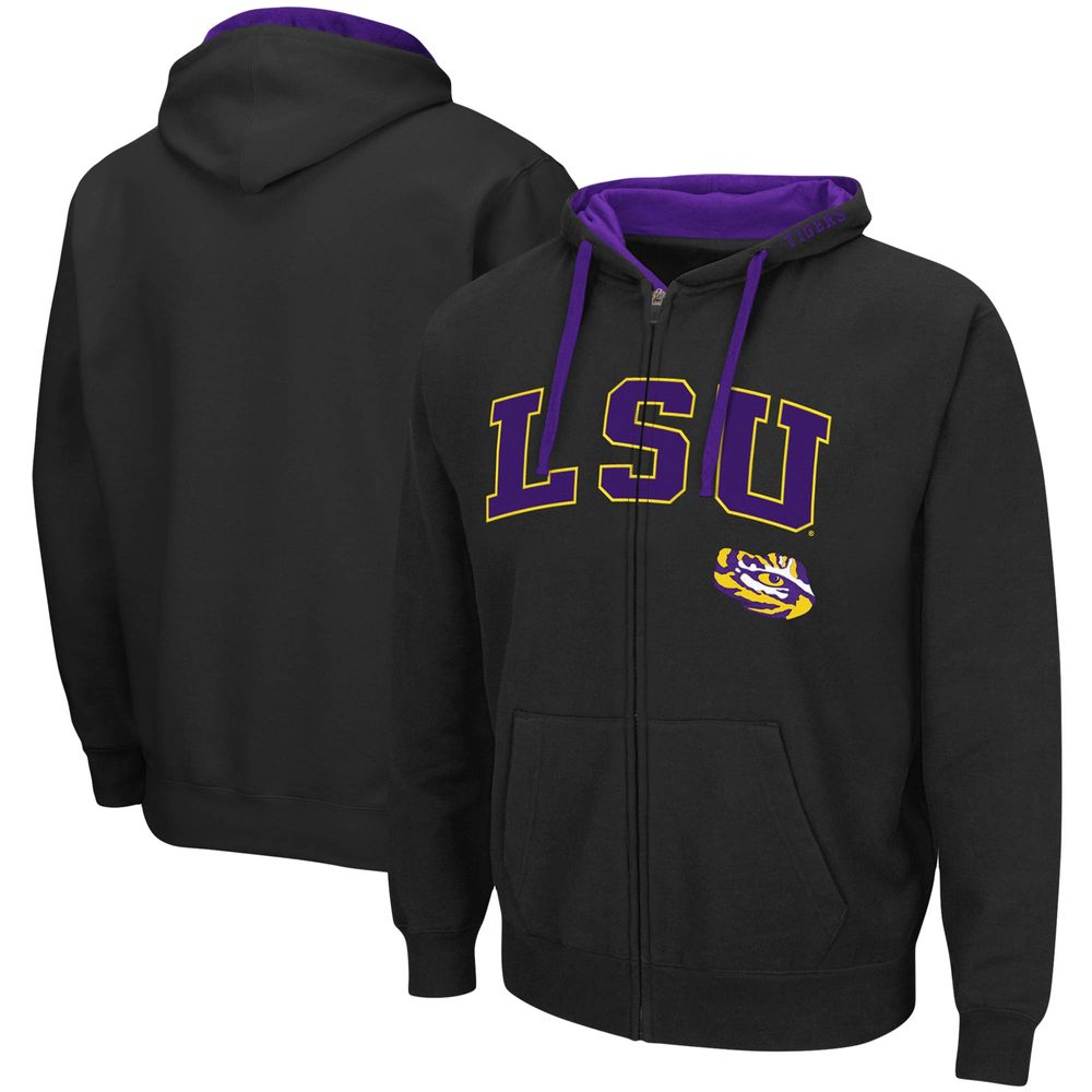 Men's Colosseum LSU Tigers Big & Tall Full-Zip Hoodie