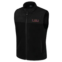 Men's Colosseum  Black LSU Tigers Block The Sun Full-Zip Vest